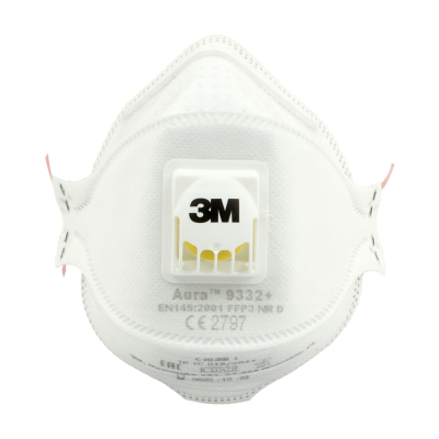 3M Stofmasker Aura 9332+ FFP3 Ventiel