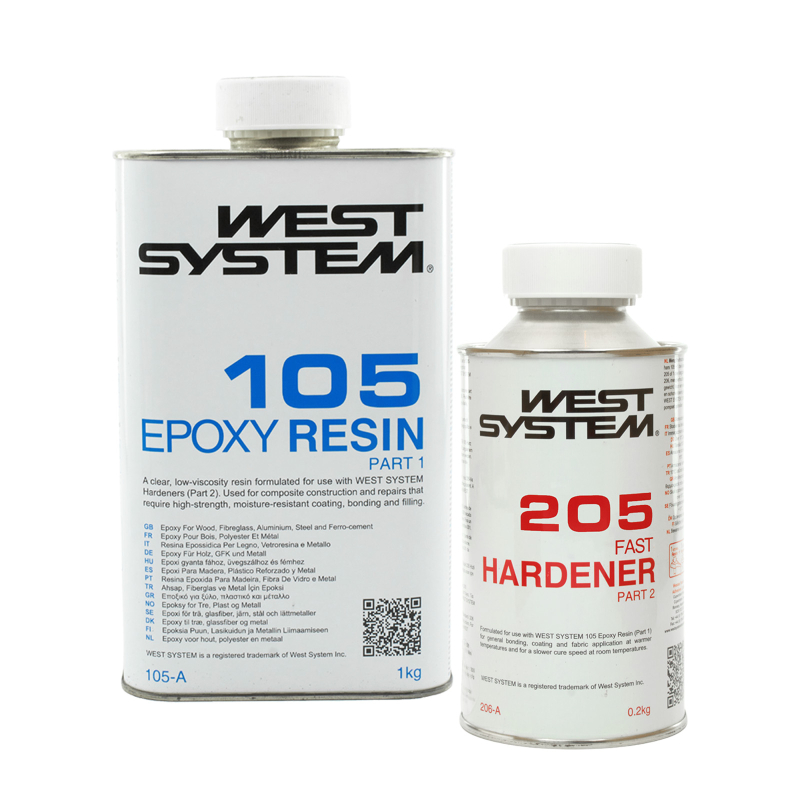 West Systems Epoxyhars 105 + Harder 205 Fast A-Pack